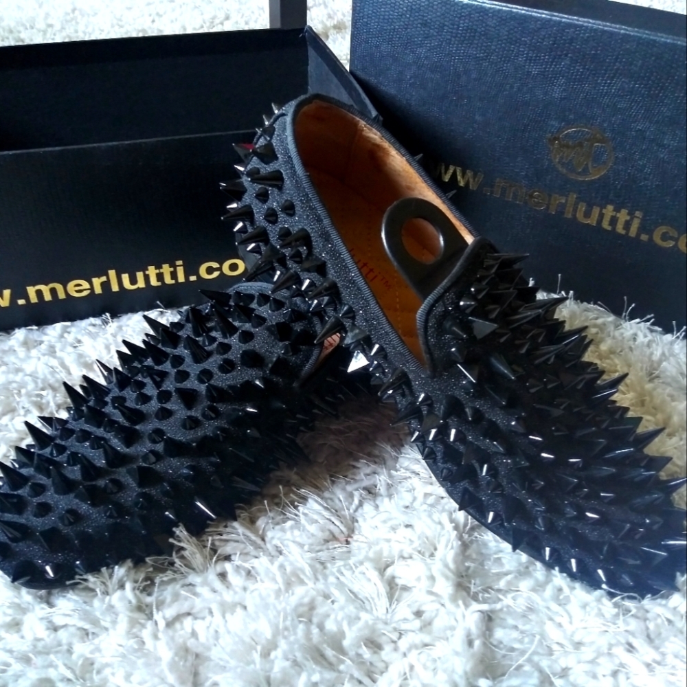 Authentic Merlutti Loafers Red Bottom Spikes